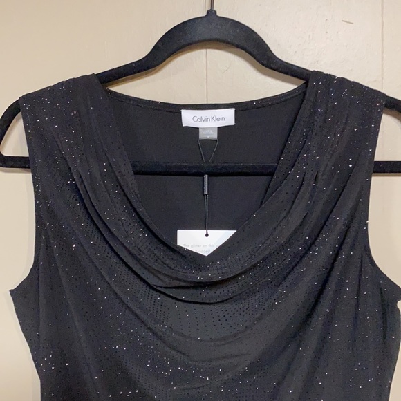 Calvin Klein NWT black glitter tank size Small - Picture 2 of 10